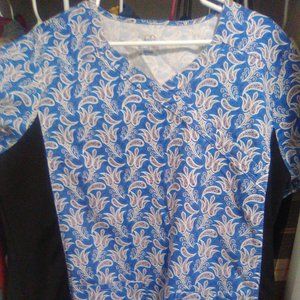 Women's White Label Stretch 1XL Scrub Top